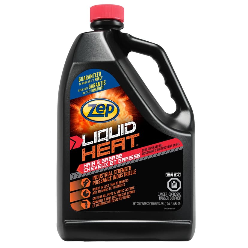 Zep Liquid Heat Gel Drain Opener, 3.78-L
