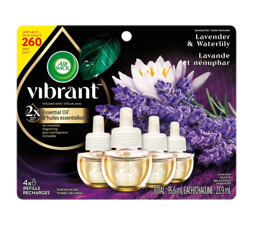 Air Wick Scented Oil Refill, Vibrant Lavender ,4-pk