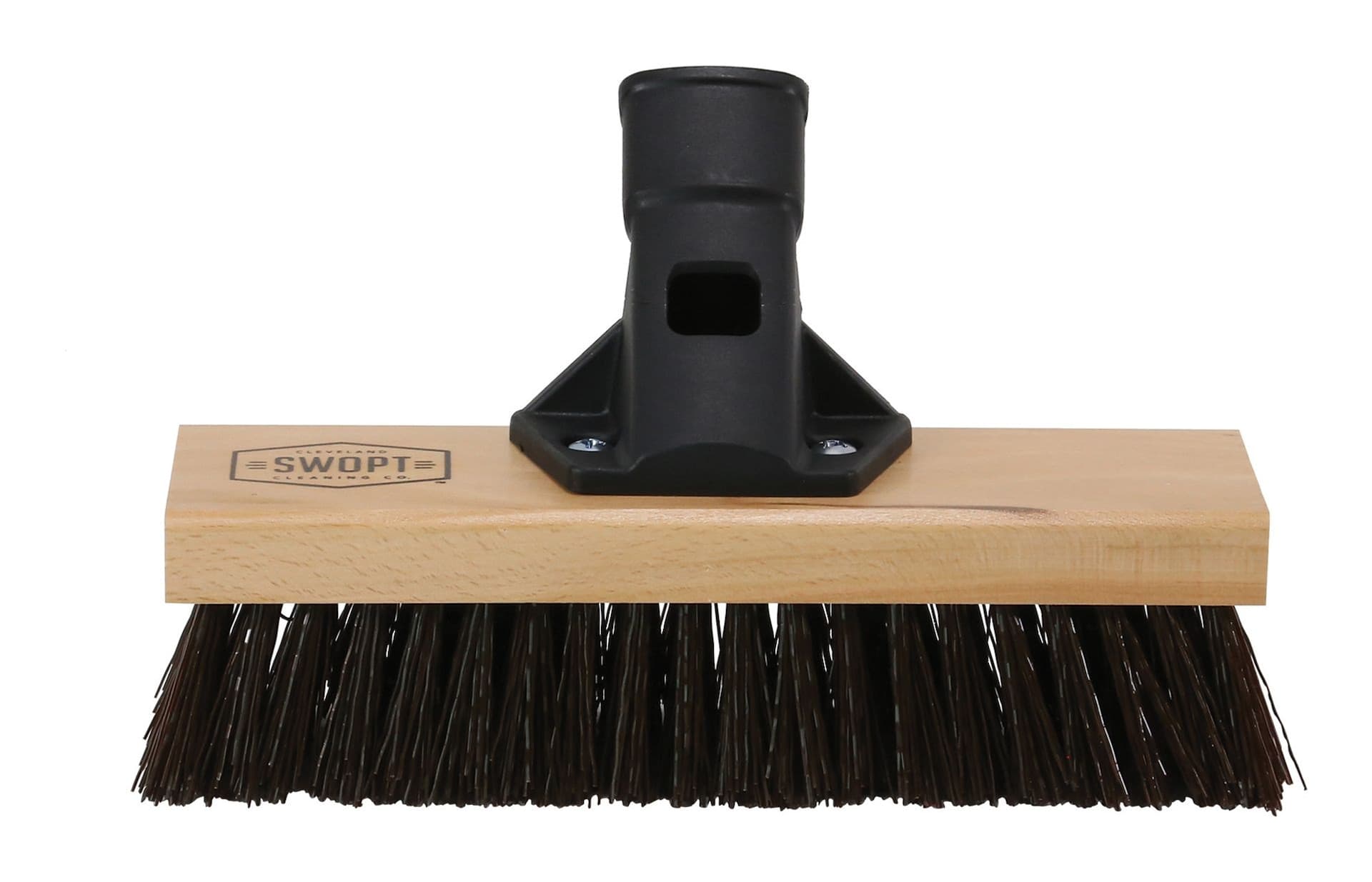 Swopt Premium Rough-Surface Heavy-Duty Push Broom Deck Brush, 10-in