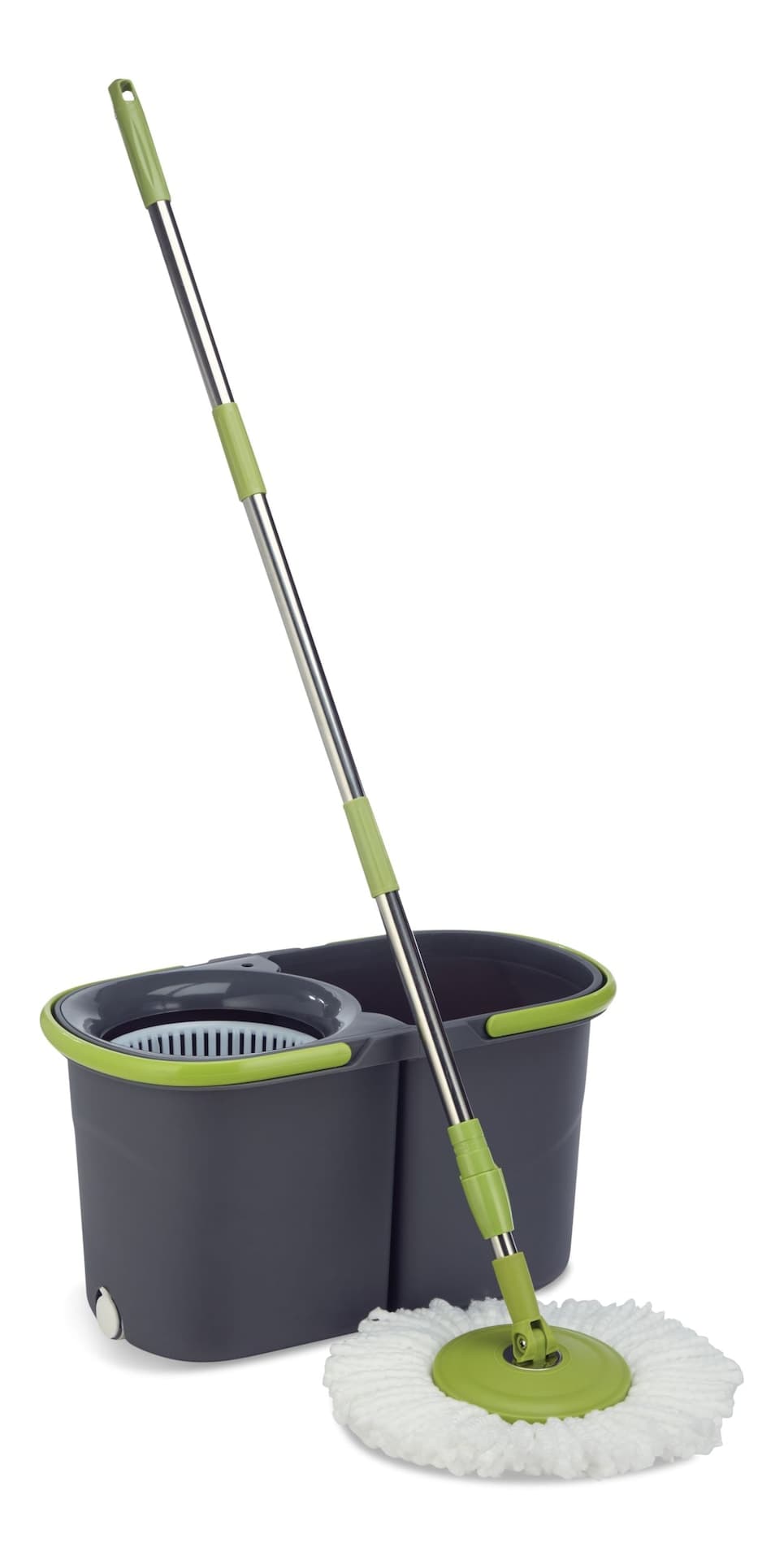 FRANK Reusable Microfibre Rotating Mop Bucket System with Extra Long Handle