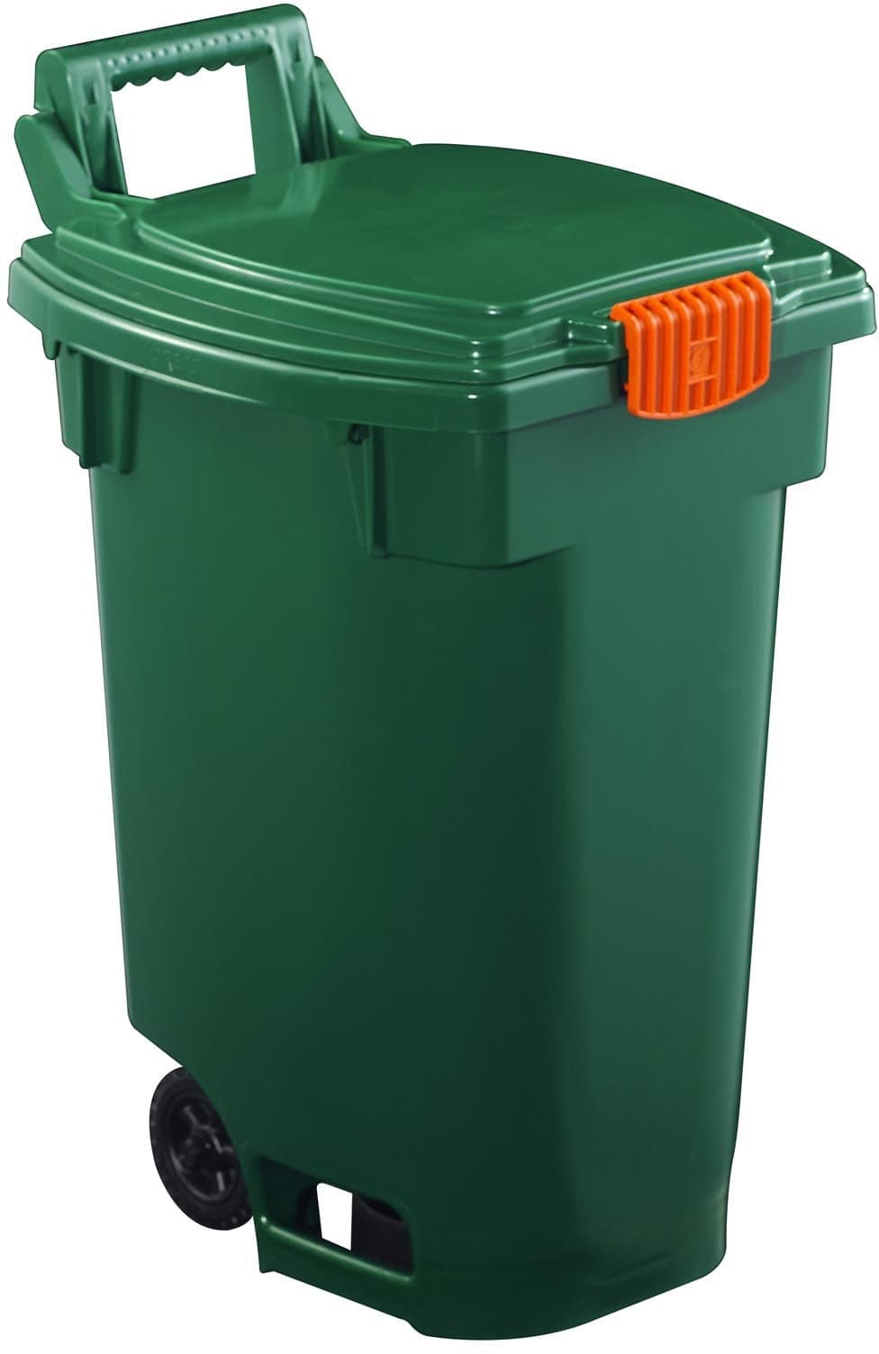 Orbis Plastic Wheeled Compost Bin/Multi-Use Storage Cart, Green, 45 L