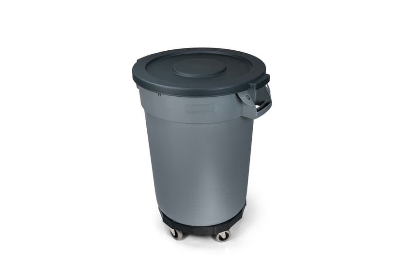 MAXIMUM Universal Commercial Heavy-Duty Resin Garbage Can Dolly, Black