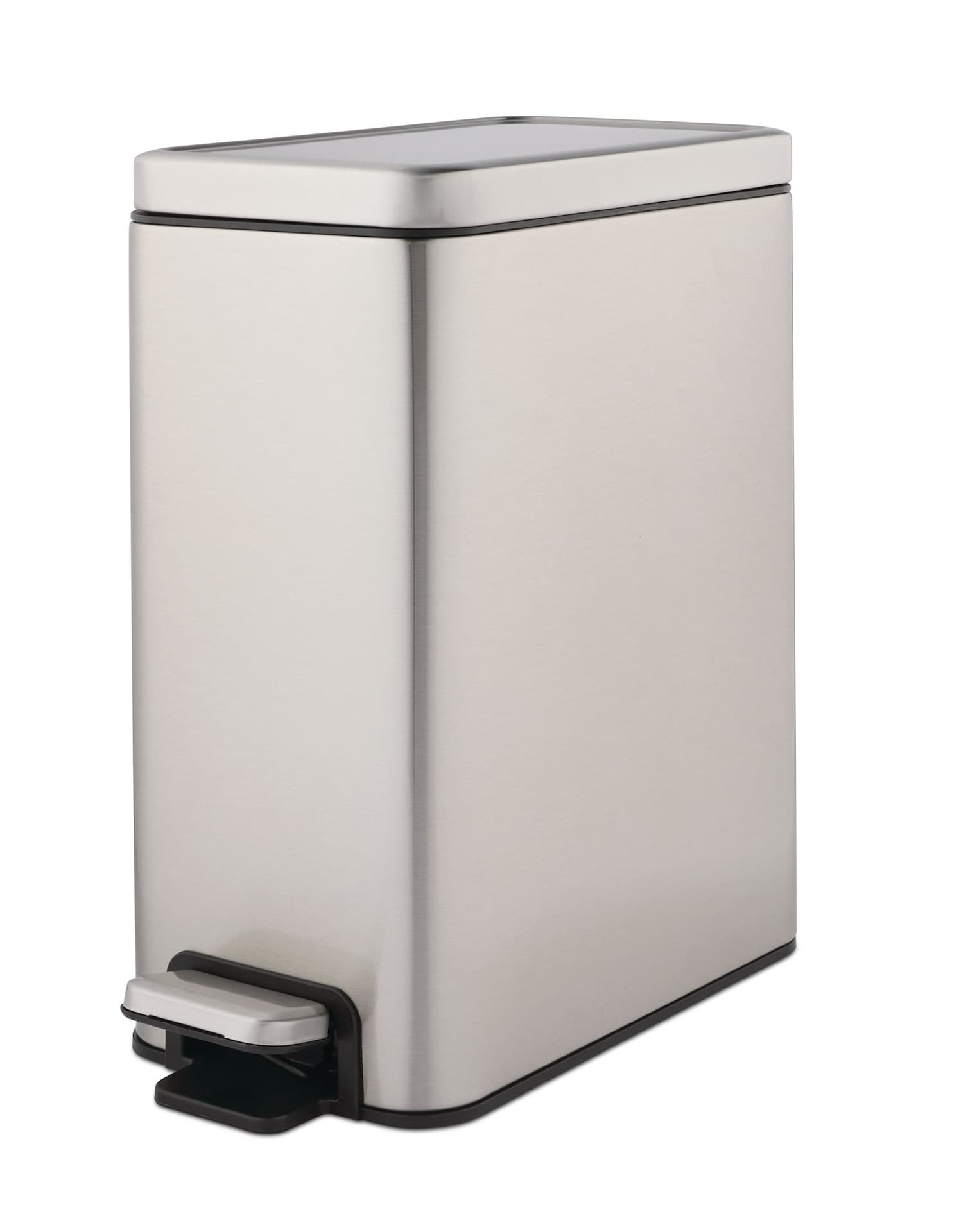 Type A Stella Slim Stainless Steel Rectangular Step Indoor Refuse Container, 10-L