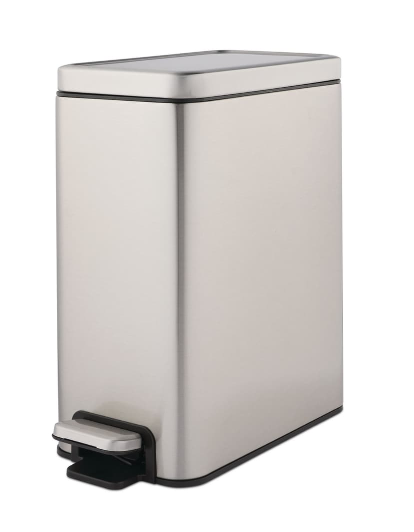 Type A Stella Slim Stainless Steel Rectangular Step Indoor Refuse Container, 10-L