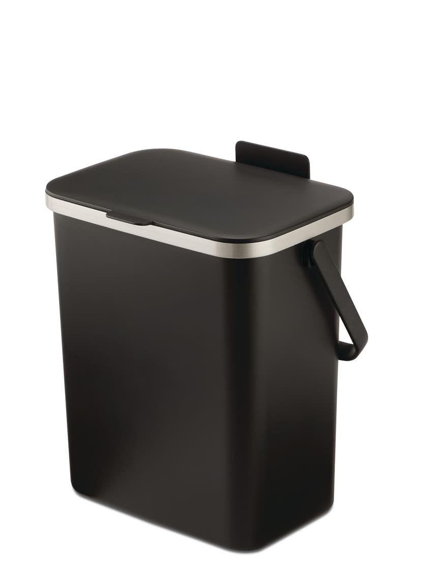 Type A Food Waste/Compost Caddy Bin, Black, 10-L