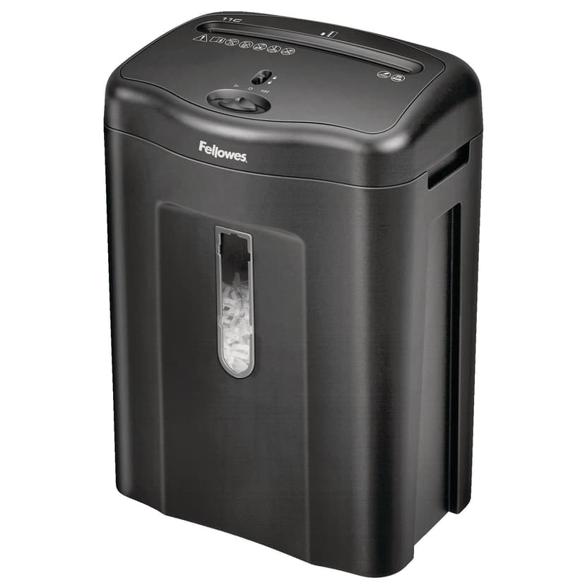 Fellowes Powershred Cross-Cut 11-Sheet Paper Shredder, Black
