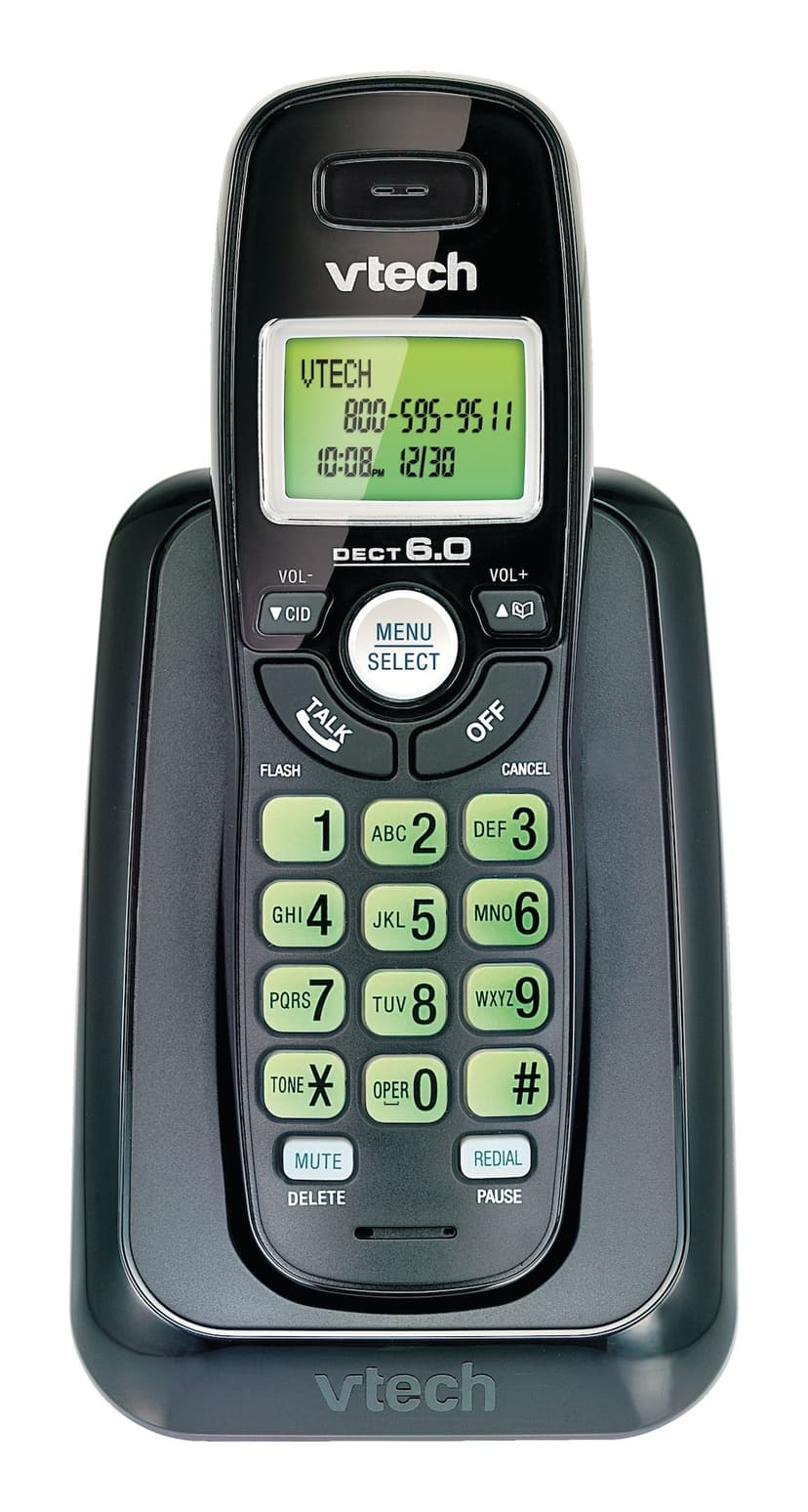VTech Cordless Phone with Caller ID, 1 Handset, Black