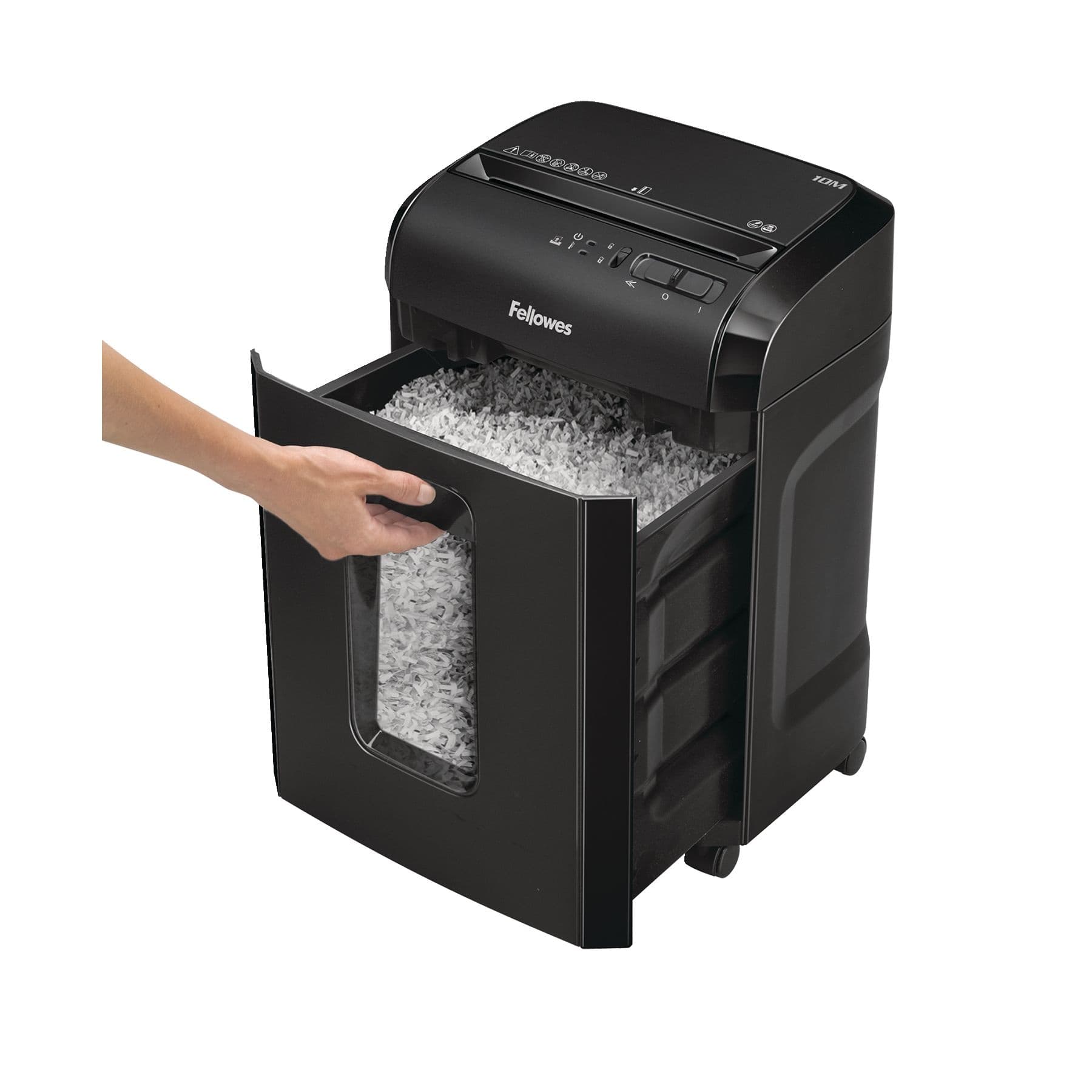 Fellowes Microshred 10M Micro-Cut 10-Sheet Paper Shredder, Black