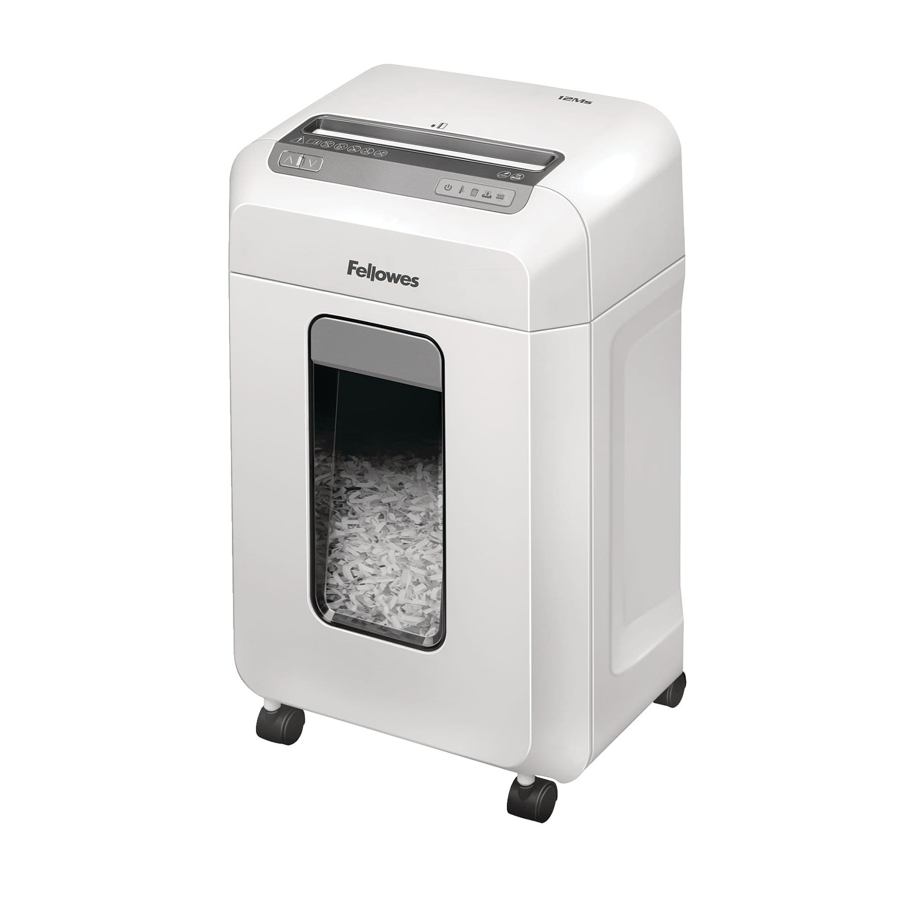 Fellowes Microshred 12Ms Micro-Cut 12-Sheet Paper Shredder, White