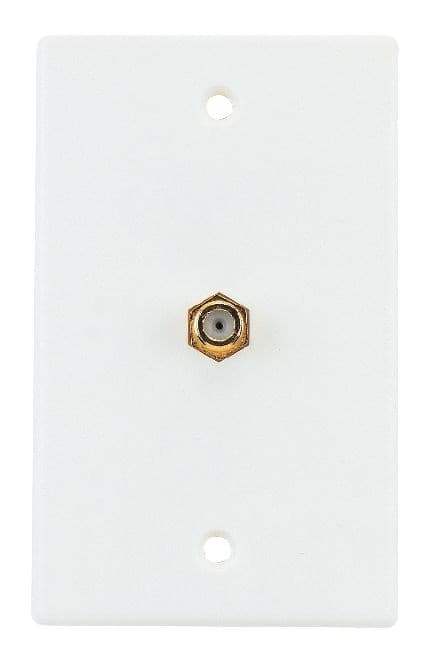 RCA Video Coaxial Wall Plate, White