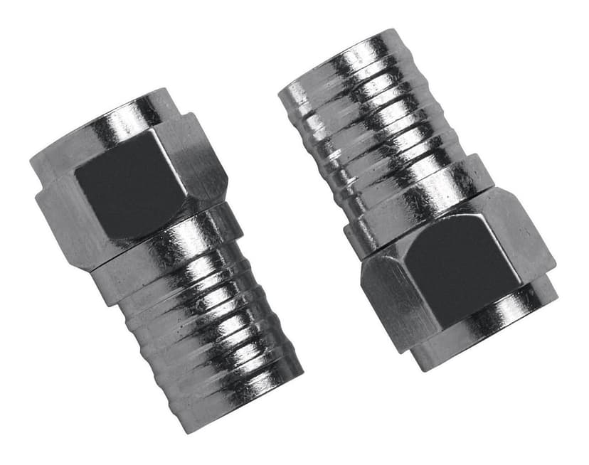 RCA RG-6 Crimp-on Coaxial Cable Connector, 2-pk