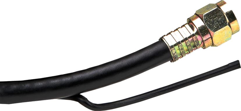 RCA Outdoor Weather Resistant Coaxial Cable, Black, 50-ft