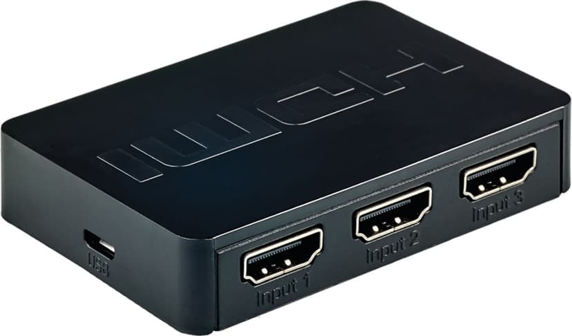 RCA 3-In 1-Out HDMI Switch Box, Black