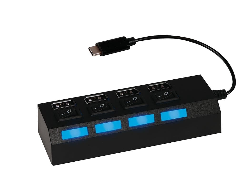 Jensen USB C Hub with 4 USB A Outputs