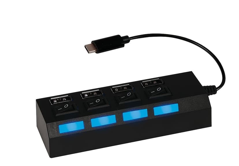 Jensen USB C Hub with 4 USB A Outputs