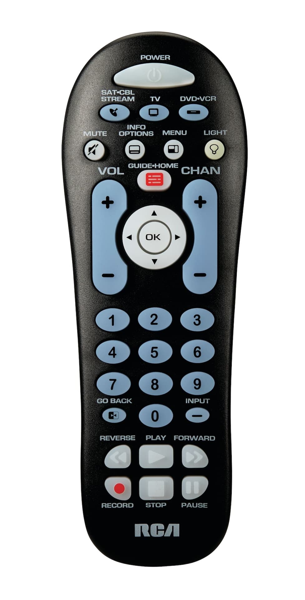 RCA CRCR313BIR Multi-Device Big Button Universal Remote Control, Black