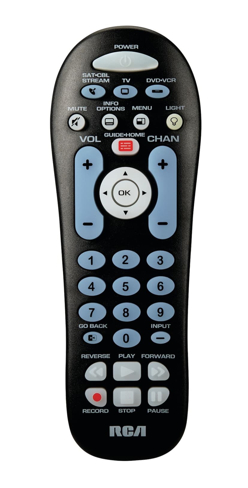 RCA CRCR313BIR Multi-Device Big Button Universal Remote Control, Black