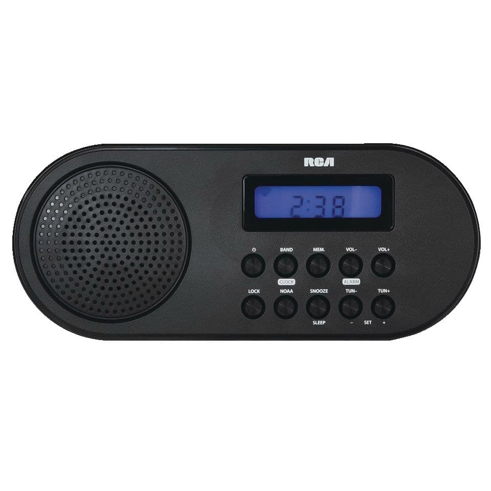 RCA AM/FM Digital NOAA Emergency Weather Alert Radio, Digital Clock with Alarm