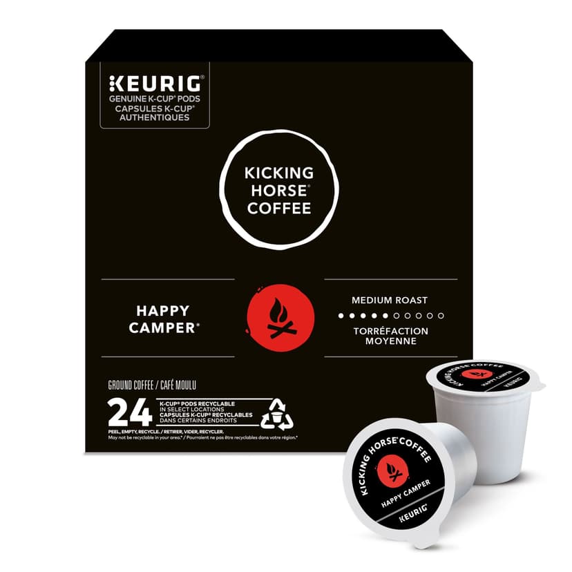 Kicking Horse Happy Camper Medium Roast Single Serve K-Cup Coffee Pods, 24-pk
