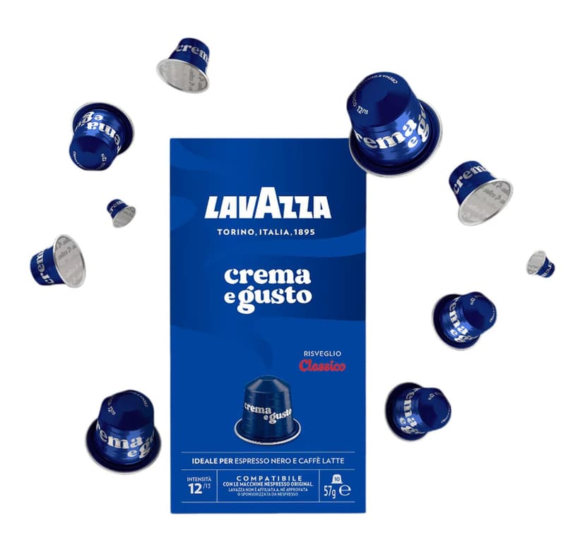 Lavazza Crema Gustos Medium Roast, Nespresso Compatible Capsules, 50-g, 10-pk