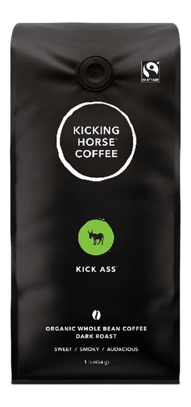 Kicking Horse Coffee Kick Ass Dark Roast Whole Bean, 454-g