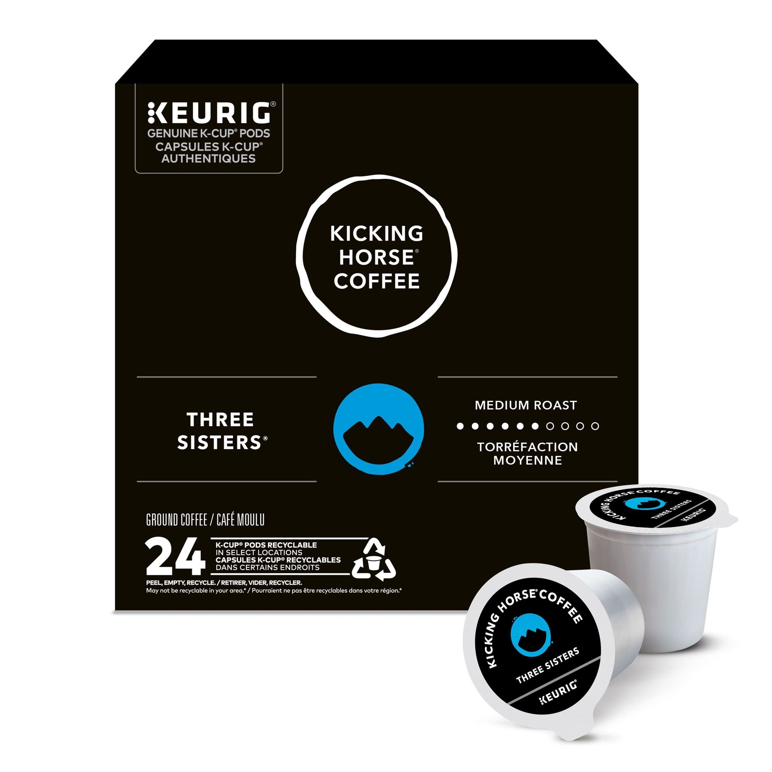 Kicking Horse Three Sisters K-Cup Coffee Pods, 24-pk