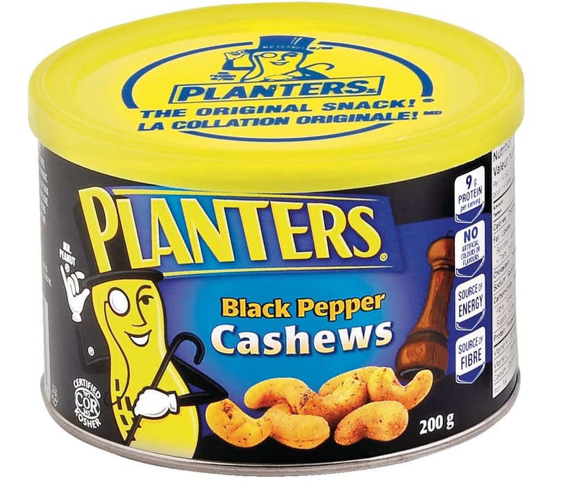 Planters Black Pepper Cashews Tin, 200-g