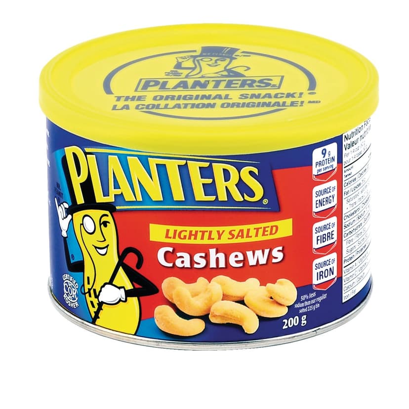Planters Lightly Salted Cashews Tin, 200-g