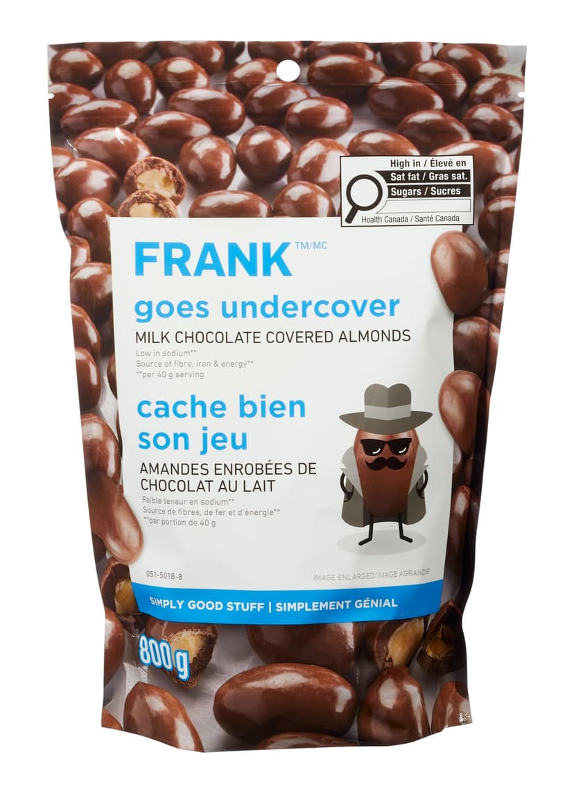 FRANK Milk Chocolate Covered Almonds, 800-g