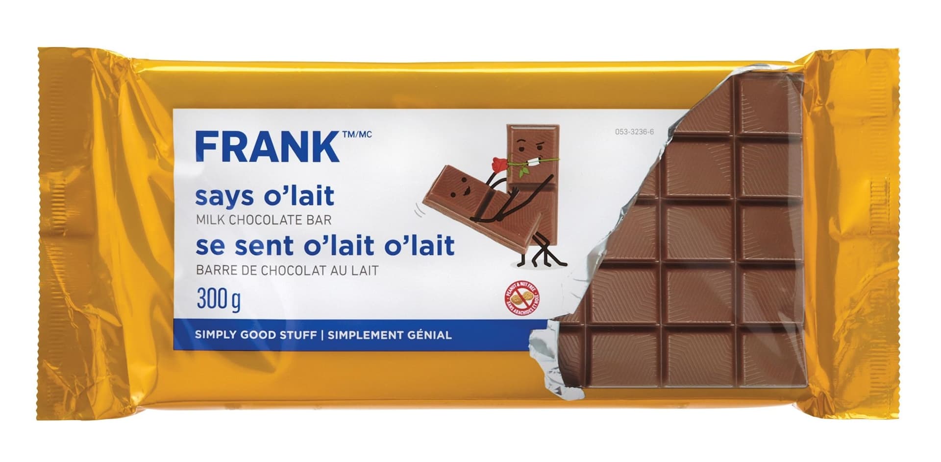 FRANK Milk Chocolate Bar, 300-g, Creamy Chocolate Treat