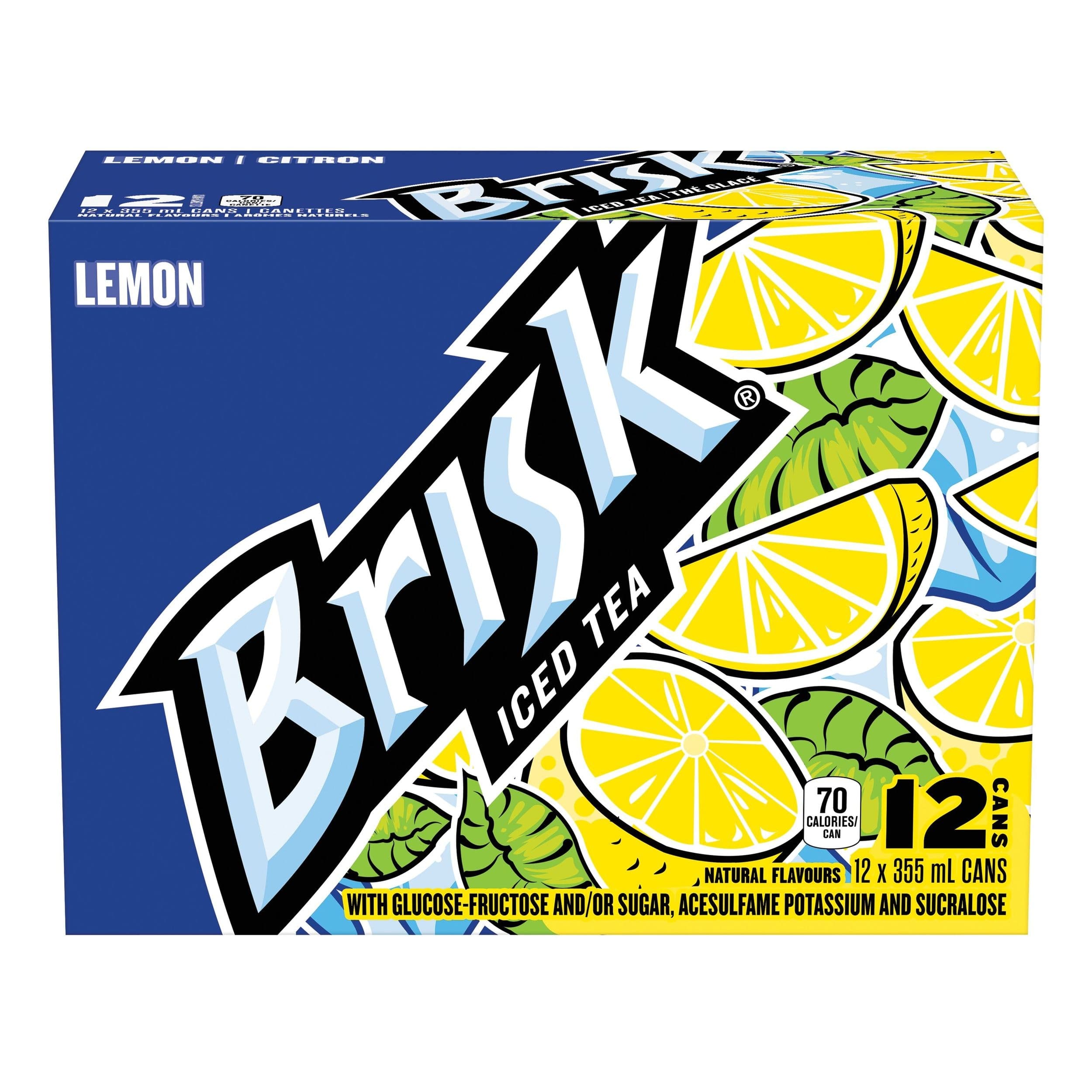 Brisk Lemon Iced Tea, 12 x 355-ml