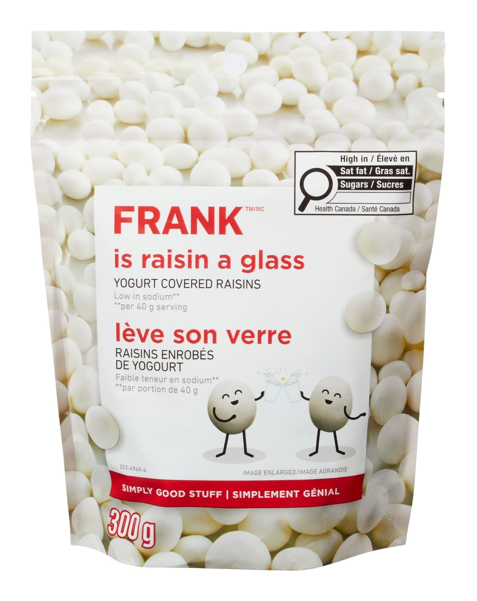 FRANK Yogurt Covered Rasins, 300-g