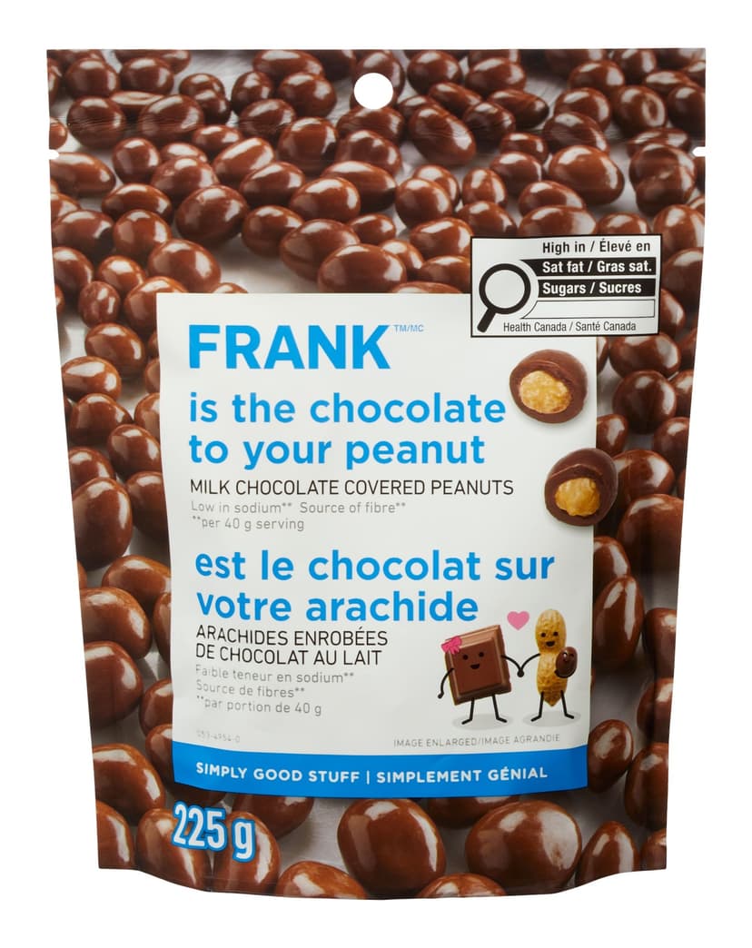 FRANK Milk Chocolate Covered Peanuts, 225-g