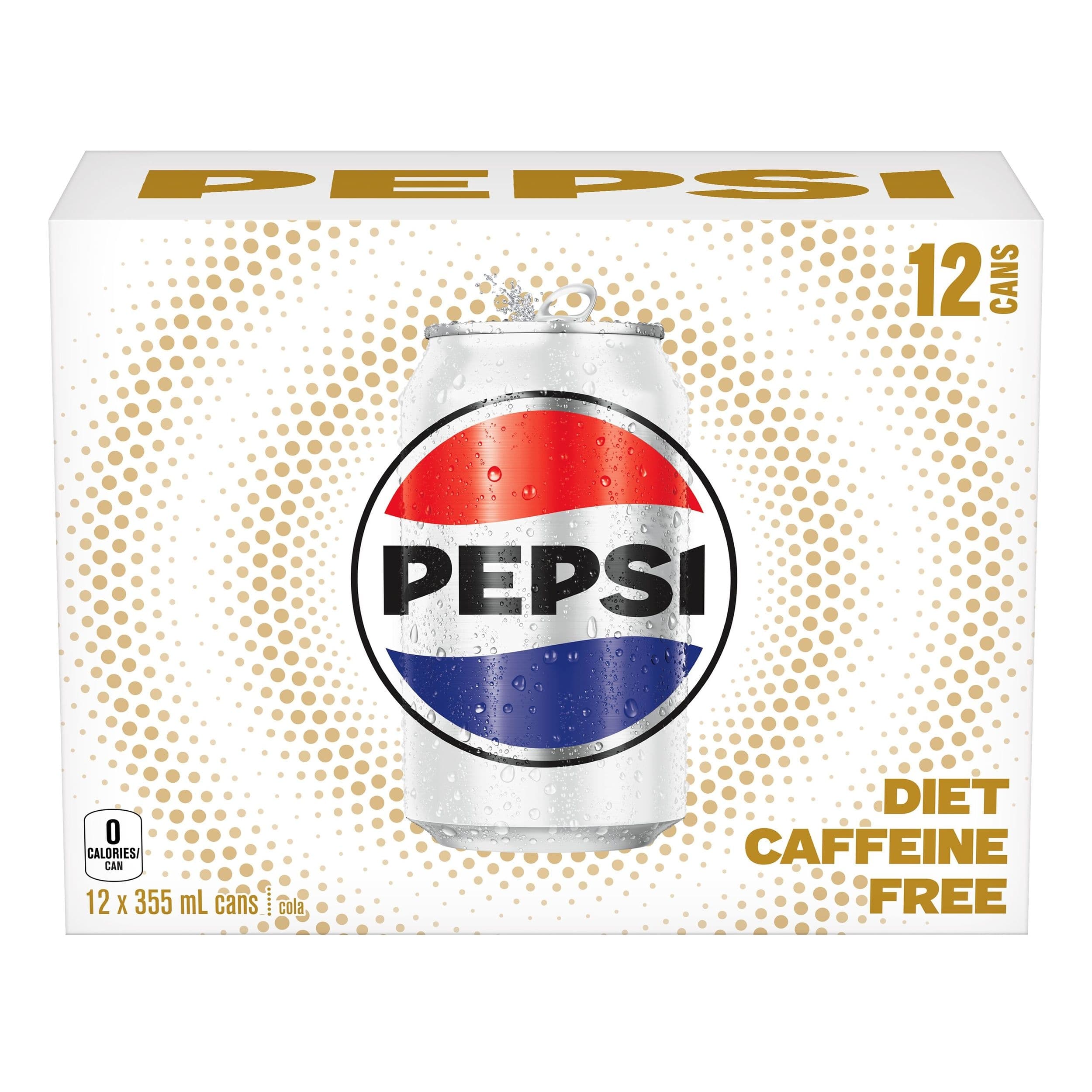 Diet Pepsi Caffine Free Soda, 12 x 355-ml