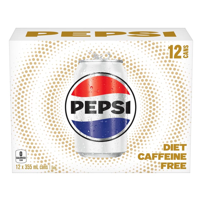 Diet Pepsi Caffine Free Soda, 12 x 355-ml