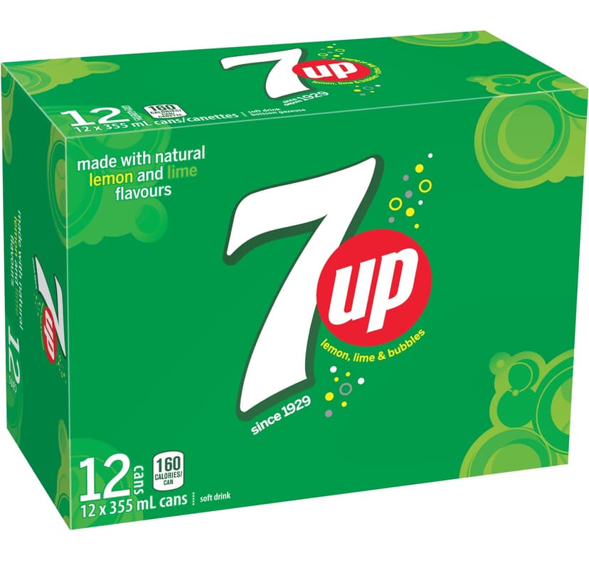 7UP Lemon Lime Soda, 12 x 355-ml