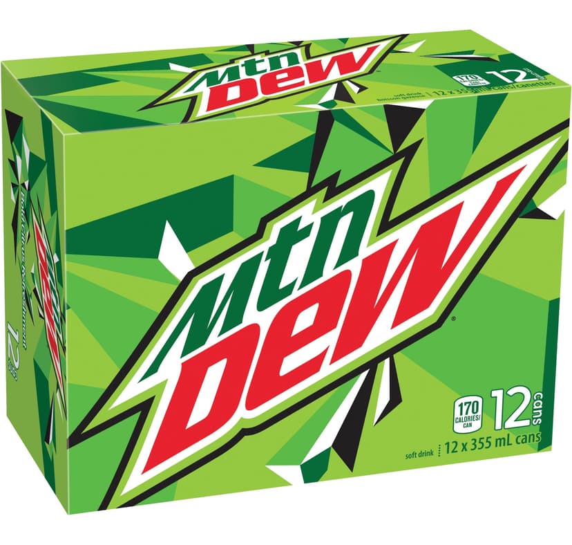 Mountain Dew Soda, 12 x 355-ml