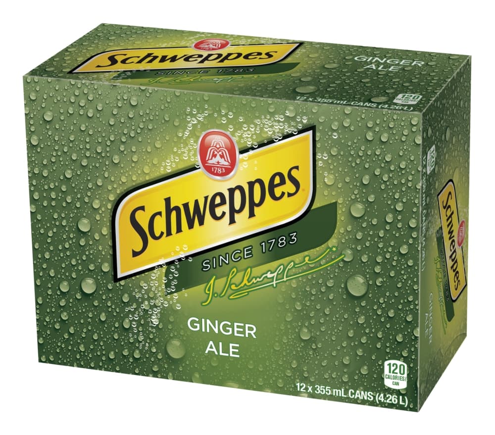 Schweppes Ginger Ale, 12 x 355-ml