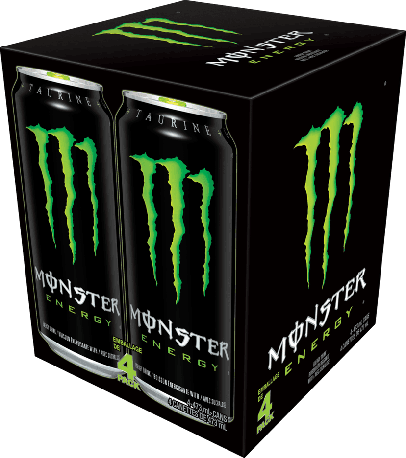 Monster Energy Drink, Original, 473-mL, 4-pk
