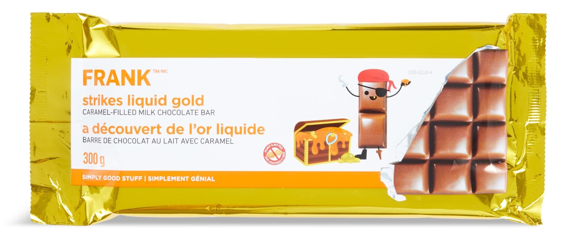FRANK Caramel Filled Milk Chocolate Bar, 300-g