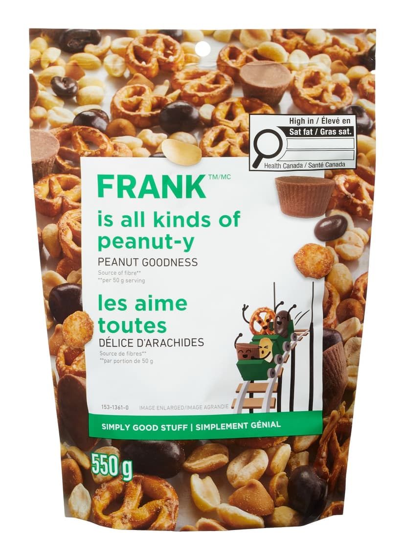 FRANK Peanut Goodness Snack Mix, 550-g