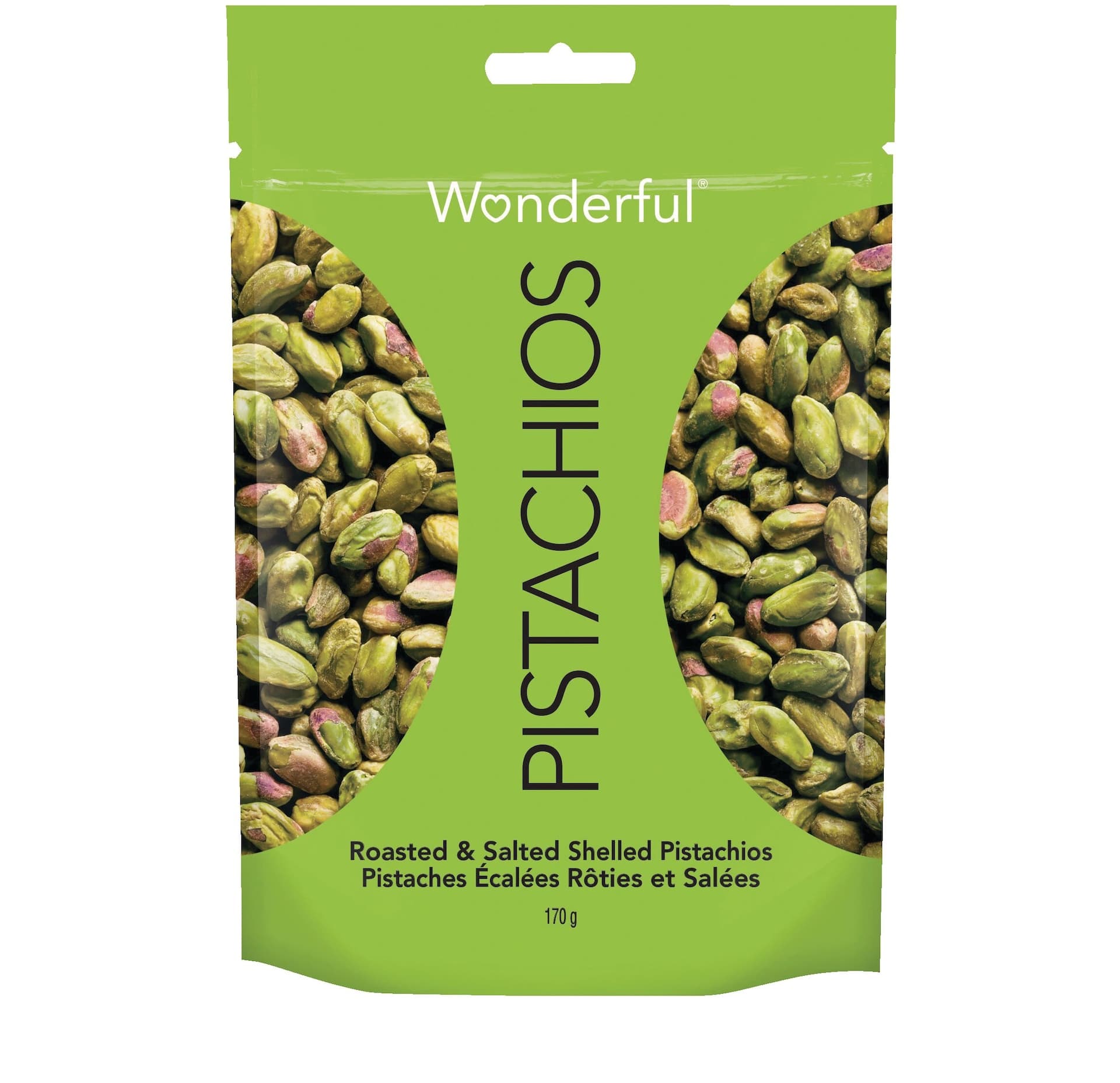 Wonderful Pistachios Roasted & Salted Shelled Pistachios, 170-g