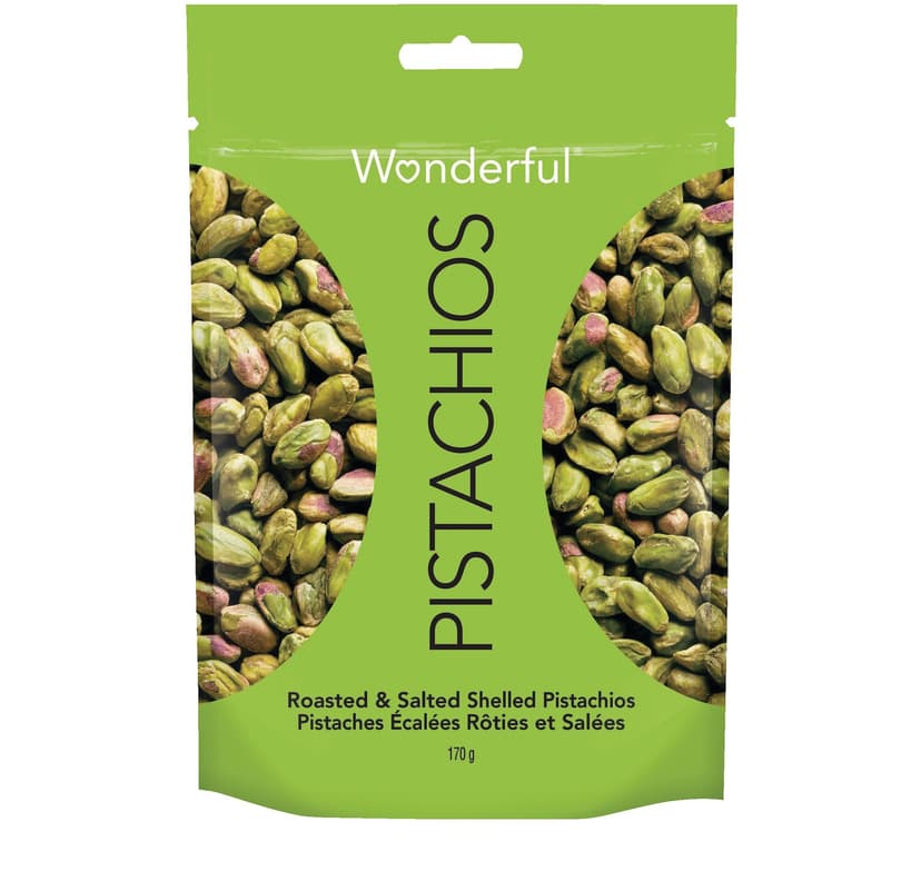 Wonderful Pistachios Roasted & Salted Shelled Pistachios, 170-g