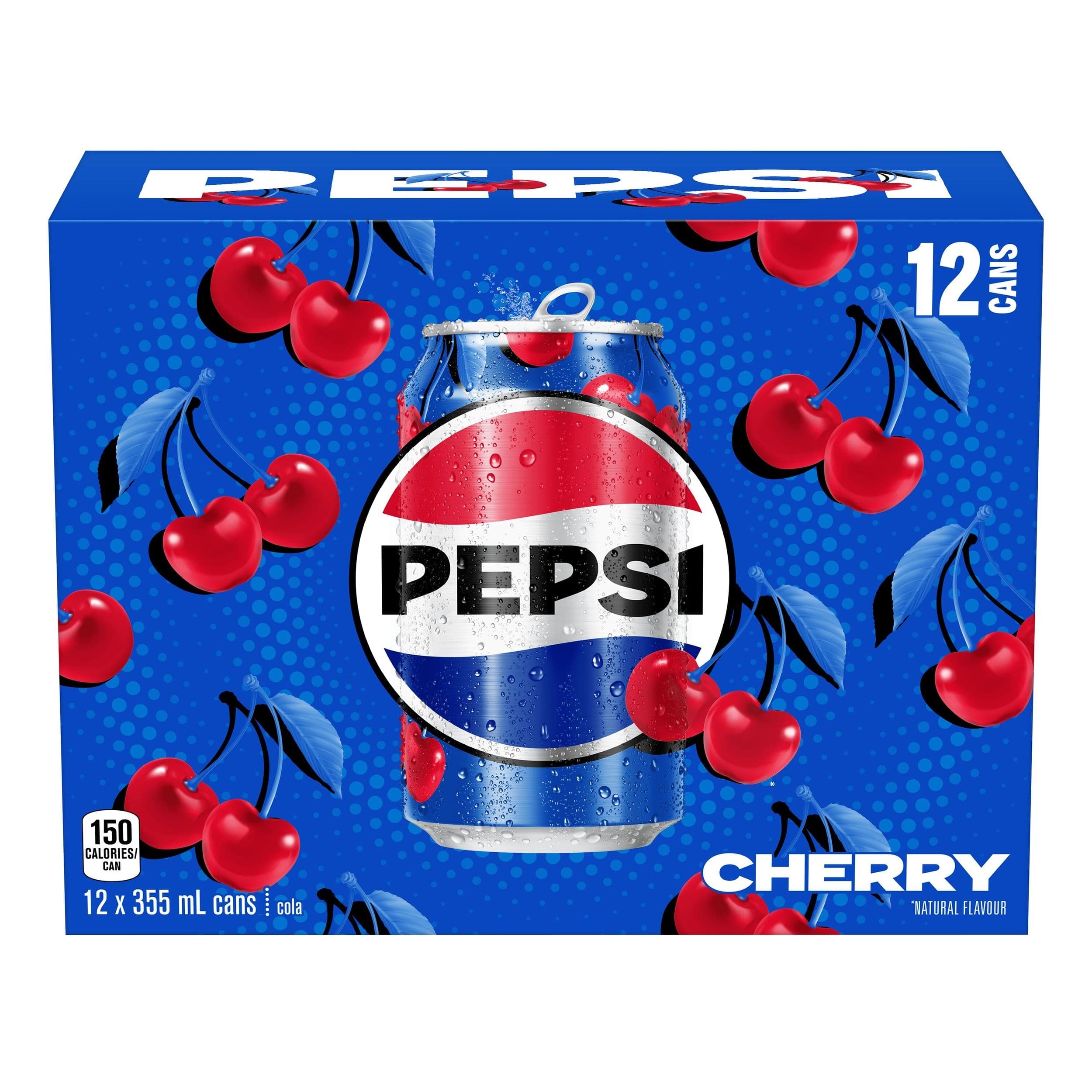 Pepsi Wild Cherry Soda, 12 x 355-ml