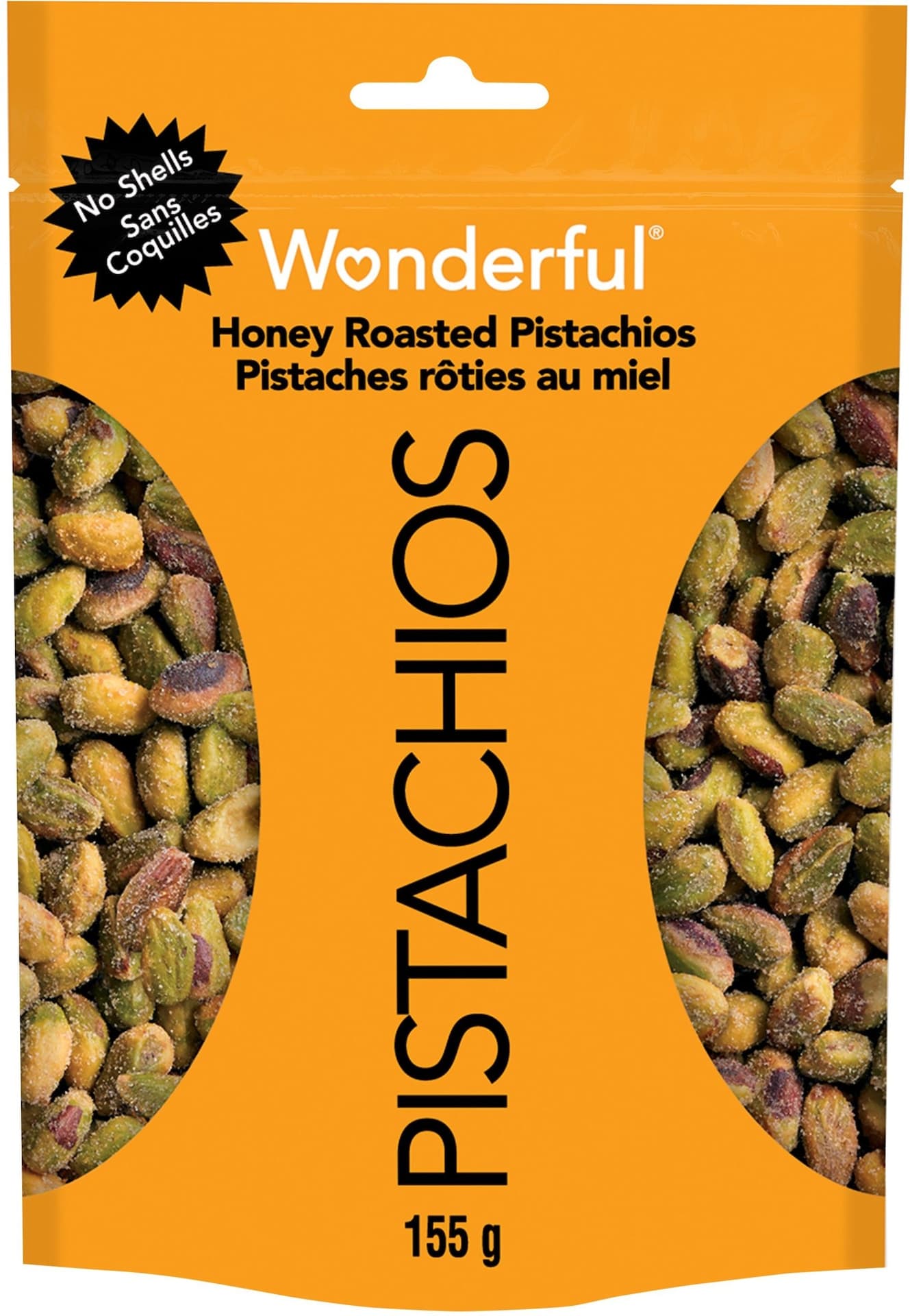 Wonderful Pistachios No Shell Honey Roasted Pistachios, 155-g