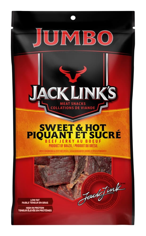 Jack Link's Sweet & Hot Beef Jerky Jumbo Pack, 230-g
