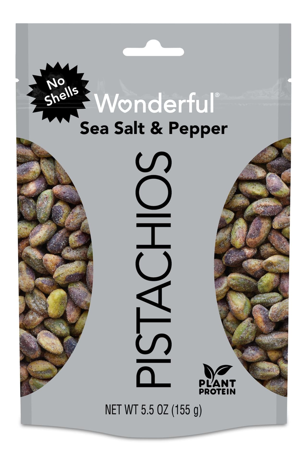 Wonderful Pistachios No Shell Sea Salt & Pepper Pistachios, 155-g
