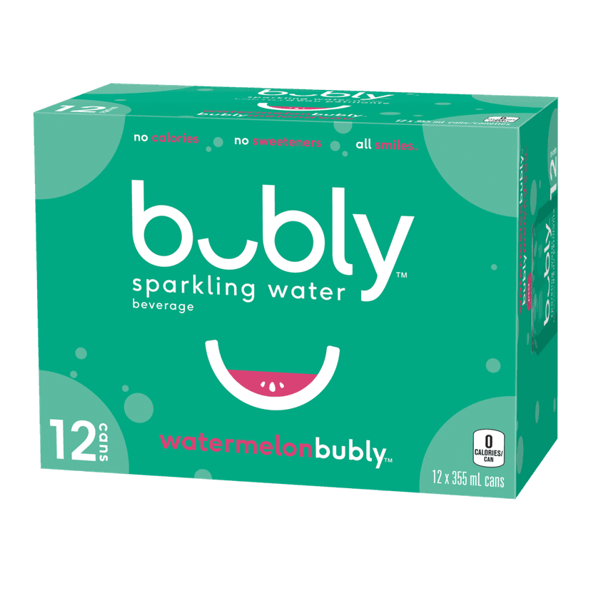 bubly Watermelon Sparkling Water, 355-mL, 12-pk
