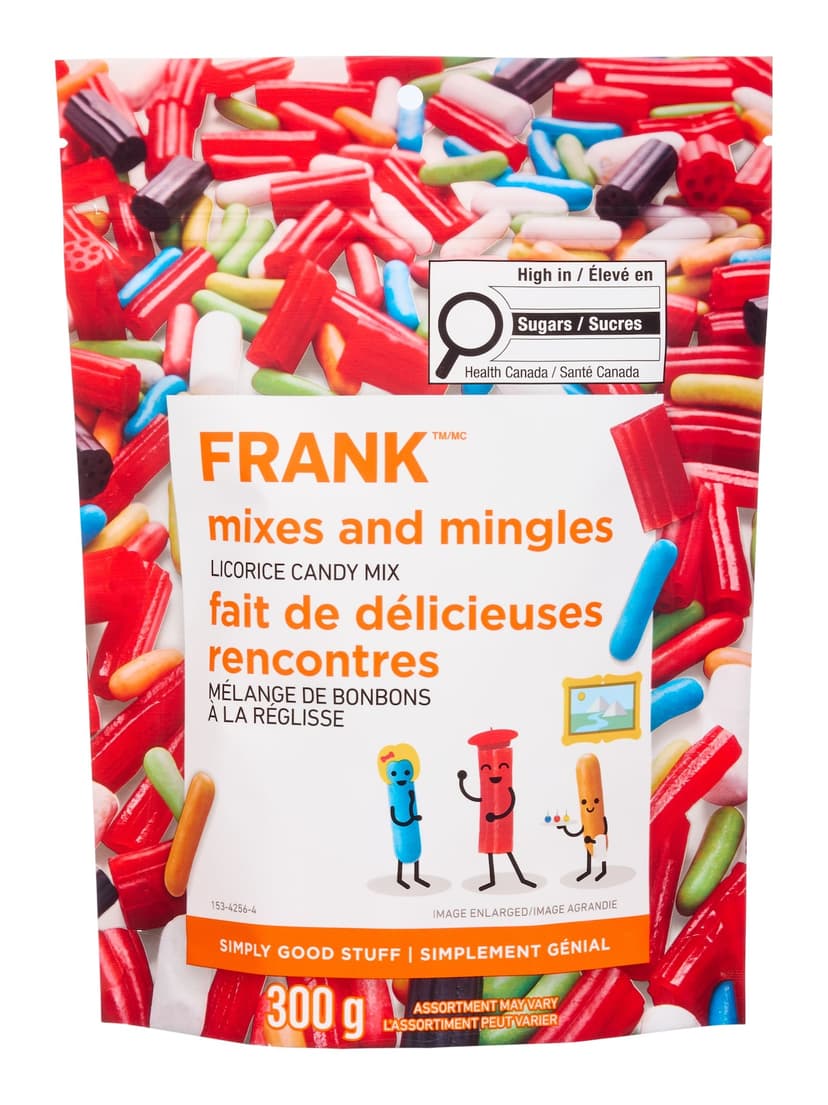 FRANK All Natural Colourful Licorice Bites, Twists, Comfits and Chalks Candy Mix, 300-g