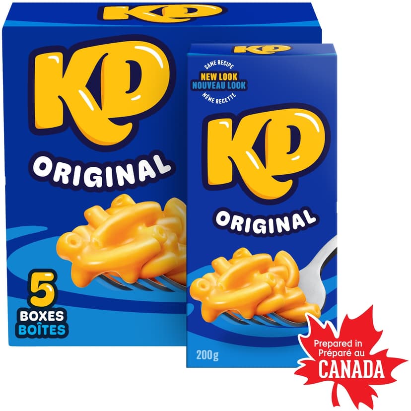 Kraft Dinner 200-g Original Macaroni and Cheese, 5-pk